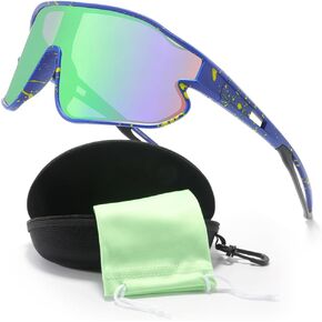 Kids Baseball Sunglasses For Youth, Lightweight Fashionable UV400 Softball Tennis Basketball Glasses For Boys Girls.