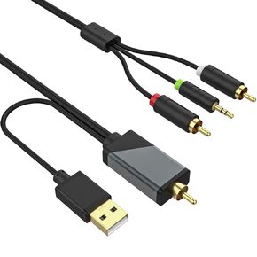 Digital to Analog Audio Conversion Cable, Digital SPDIF Coaxial to Analog L/R RCA & 3.5mm Stereo Audio Cable Compatible with PS4/Xbox One/TV/HDTV, 4.9 FT/1.5m in Kuwait