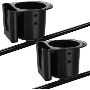 2 Pcs Multifunctional Kayak Cup Holder, Drink Holder, Bottle Holder, Boat Phone Holder and Fishing Tool Lures Storage Kyak Fishing Accessoires, Kayak Track Mount Install (Stylish Style)