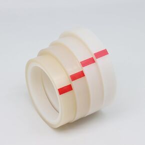 White Translucent PTFE Film Tape Adhesive PTFE Tape Sheets Pressure Sensitive Tape with Single Side Silicone Adhesive, 36 Yards(1 roll) (0.05mmT*25mmW*36Yards)