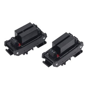Solid State Relay Module, 3-32VDC Input DIN Rail Mount Resin Seal Plug and Play Resistant 2pcs DC to AC Equipment Relay Module