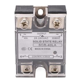AC SSR Solid State Relay, 40A SCR-40LA Relay 28-250VAC 4-20mA Current and Voltage Regulator, Intelligent Voltage Regulating Module Current Regulator
