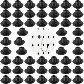 120pcs Pegboard Hook Locks, Peg Hook Stoppers Clips Fit for 1/4 Inch Peg Board Push Pin Tool Organizer Peg Locks Round Holes for Hanging Stopping Hooks from Falling Off (Black)