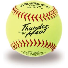 Dudley Thunder Heat Fast Pitch Leather Soft Ball - Dozen 12-Inch