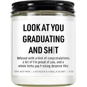 Funny Grad Candle, Graduation Gifts for Women, College Graduation Gifts, High School, Masters Degree Graduation Gifts, Phd, Nurse Graduation Gifts, 2024 Graduation Gifts for Him, Her