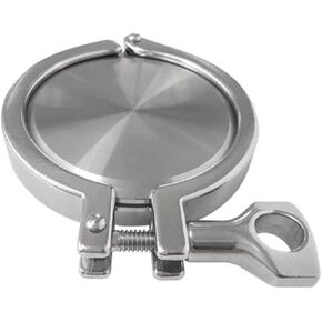 Stainless Steel Welding Ferrule Clamp 2" Tri Clamp Sanitary Pipe Fittings Sanitary End Cover Weld Ferrule Clamp with Gasket for Ferrule TC (2" Tri Clamp)
