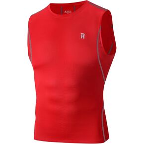 Runhit Sleeveless Compression Shirt Men Tank Top Athletic Muscle Shirts for Men