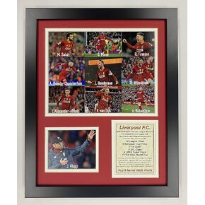 Legends Never Die "Liverpool FC | 2019-2020 English Premier League EPL Champs | 12x15 Framed Double Matted Photos (Collage 12"" x15)