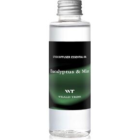 Stick Diffuser Set, Diffuser Oil Refill, Stick Diffuser | Eucalyptus & Mint Scent 4 fl oz(120ml) Home Fragrance Defusers | Scented Essential Oil Diffuser Sets with 6 Sticks