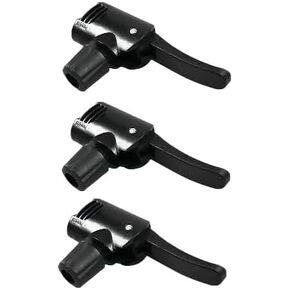 3Pcs Black Pump Adapter Valve, 3 in 1 Replacement Dual Head Air Pump Adapter Valve Bicycle Bike Cycle Tyre Tube Pump Adapter, Bike Floor Pumps, Accessories