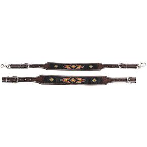 CHALLENGER Horse Western Tack Beaded Tooled Leather Wither Strap Breast Collar Strap 10513
