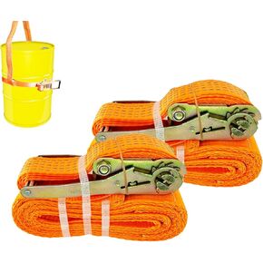 Adjustable Barrel Lifting, Cattle Feed, Web Sling, HandlDrum Handling Sling for 55 Gallon Drum, Capacity up to 1100 LB, 2 Pack
