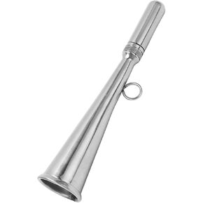 Vintage Handheld Fog Horn for Boats, 6.93in Removable Stainless Steel Air Horn Safety Horn, Manual Marine Horn Whistle for Emergency Yachts
