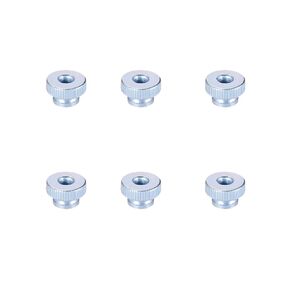 6PCS M4x0.7MM Knurled Thumb Nut Iron Round Knob 304 Stainless Steel Round Knob Fastener Suitsble for 3D Printer Bed and Cabinet and Toolbox