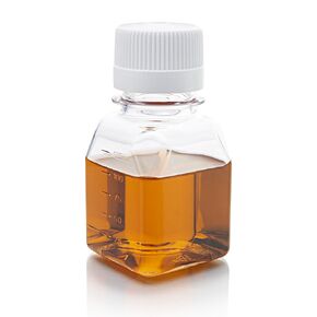 Diamond RealSeal Bottle, Square Media, PETG with HDPE Closure, 125mL, STERILE with Tamper Evident Shrink Band, 24/Shrink Wrapped Tray, 48/Case, Globe Scientific 7610125