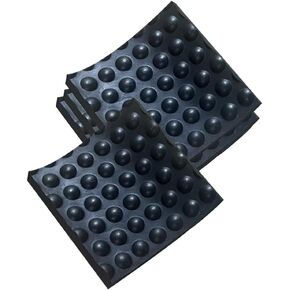 4Pcs Treadmill Mats with High Density Rubber, Equipment Mat Floor Protector for Hardwood Floor Carpet,Indoor Bike, Accessories for Bikes., Black