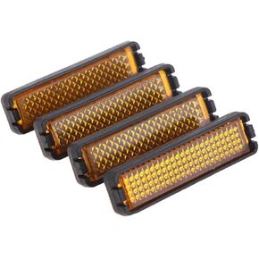 4 Pieces/Set Yellow Bicycle Pedal Reflector Safety Night Cycling Reflective Bike Accessory，Lights and Reflectors，Bike Reflectors in Kuwait