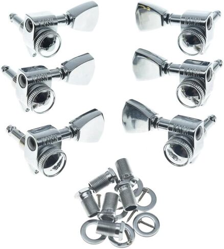 3 per side Guitar Locking Tuners 21:1 Locking Tuning Keys Guitar Tuning Machine Heads with Keystone Handle for Acoustic Guitars/LP Les Paul/SG/ES Guitars Black in Saudi Arabia