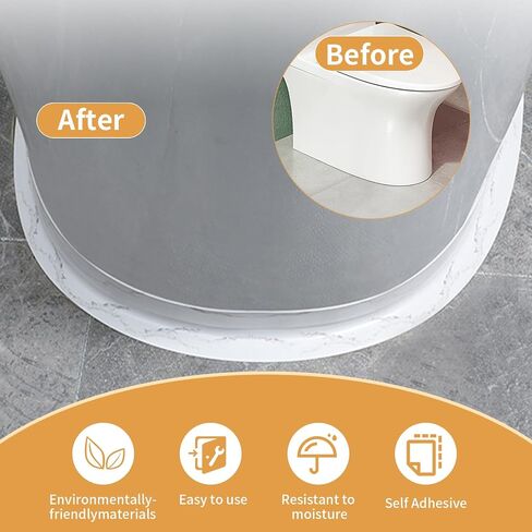 Caulk Tape Sealant Strip, Waterproof Self Adhesive Caulking Tape, Bath and Kitchen Sink Tub and Wall Sealing Tape for Kitchen Countertop, Toilet, Bathtub Floor Wall Edge Protector (1 White) in Saudi Arabia