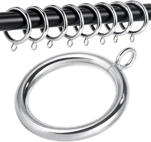 Thick Metal Curtain Rings,1.5-Inch Inner Diameter, 0.24-Inch Wire Diameter Fit up 1.2-inch Rod (Black-40pcs) in Saudi Arabia