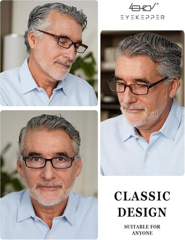 Eyekepper 5 Pack Blue Light Filter Glasses Classic Rectangular Computer Eyeglasses +0.00 in Saudi Arabia