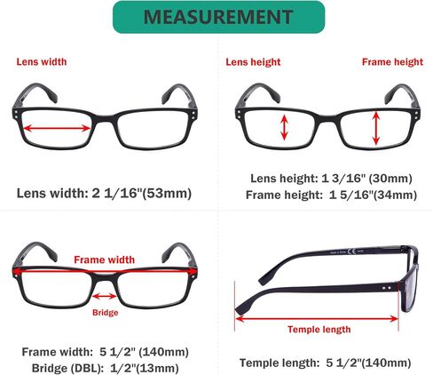 Eyekepper 5 Pack Blue Light Filter Glasses Classic Rectangular Computer Eyeglasses +0.00 in Saudi Arabia