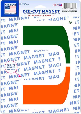 Wincraft Miami Hurricanes Official NCAA 6x9 مغناطيس ثلاجة السيارة 6x9 090263 in Saudi Arabia