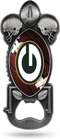 Rico Industries Magnetic Metal Bottle Opener Party Starter, Green Bay Packers, 2.25 x 5-inches in Saudi Arabia