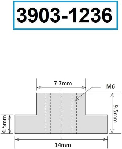 HHIP 3903-1236 Pro-Series 1040 Steel T-Slot Nut, Black Oxide, M6 Thread, 15mm Length in Saudi Arabia