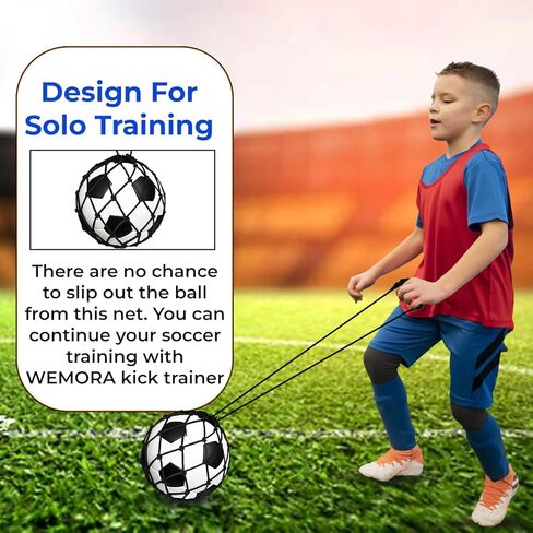 شبكة كرة قدم سولو كيكر ومساعدة تدريب مثالية للأطفال والشباب والكبار تناسب الكرة مقاس 3 4 5 شبكة شعوذة لمدرب بنجي in Kuwait