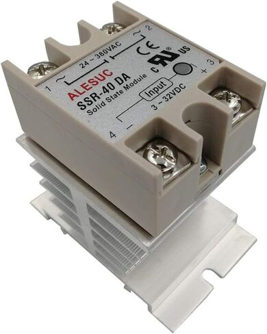 SSR-40DA 40A Solid State Relay with Heat Sink 3-32v dc / 24-380v AC in Saudi Arabia