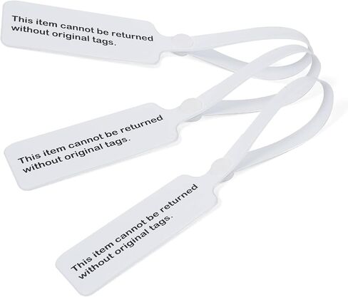 100 Pcs Anti-tampering Buckle Disposable Security Seal Tamper Resistant Tags Plastic PVC Plastic Hangtag Label for Jewelry, Clothes, Gifts (Color : Gray) in Saudi Arabia