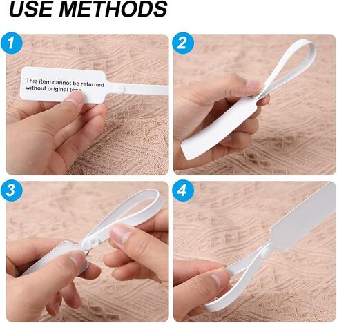 100 Pcs Anti-tampering Buckle Disposable Security Seal Tamper Resistant Tags Plastic PVC Plastic Hangtag Label for Jewelry, Clothes, Gifts (Color : Gray) in Saudi Arabia