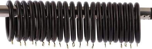 Wooden Curtain Drapery Rod Rings for 1-1.5 inch Curtain Rod Pole, Wooden Drapery Curtain Rod Rings with Screw Eye- Inner Día 2.5'' & Outer Día 3.5'' (Black) in Saudi Arabia