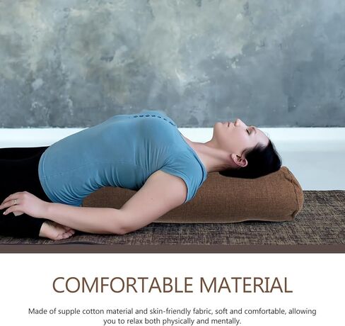 Mipcase Bolster Pillow Yoga, Yoga Bolster Pillow for Restorative Soft Yoga Meditation Pillow for Yoga Practices in Saudi Arabia
