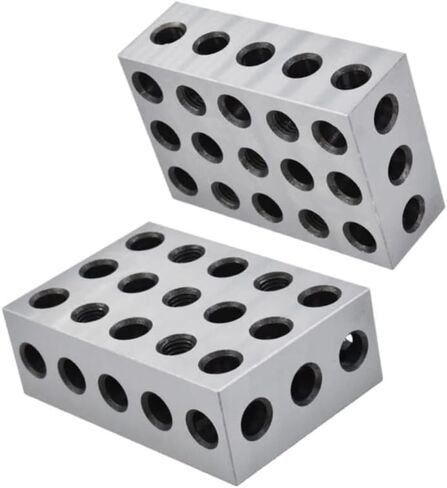 1 Pair of Matched 2-4-6 Accuracy Parallel Blocks, 23-Hole 0.0003 Inch Alloy Steel 246 Blocks in Saudi Arabia