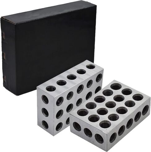 1 Pair of Matched 2-4-6 Accuracy Parallel Blocks, 23-Hole 0.0003 Inch Alloy Steel 246 Blocks in Saudi Arabia
