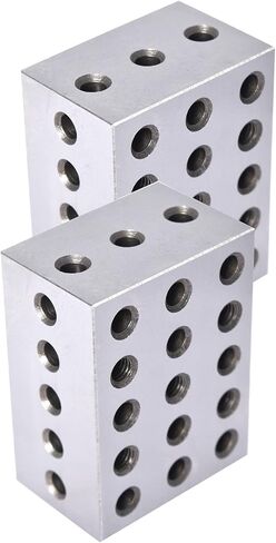 2-3-4 Blocks Matched Pair 23 Holes 2 3 4 Blocks .0003 Precision Ground Machinist Set Up Blocks HRC 55-62 in Saudi Arabia