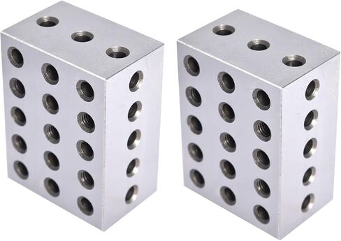 2-3-4 Blocks Matched Pair 23 Holes 2 3 4 Blocks .0003 Precision Ground Machinist Set Up Blocks HRC 55-62 in Saudi Arabia