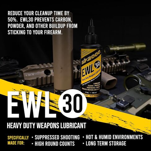 Slip 2000 EWL30 Buddy Pack, Pure Synthetic CLP, Needle Tip, 1 oz & 4 oz | Thick, Heavy Weight (30) Gun Lubricant, Extreme Temperatures -75 to 1250 F in Saudi Arabia