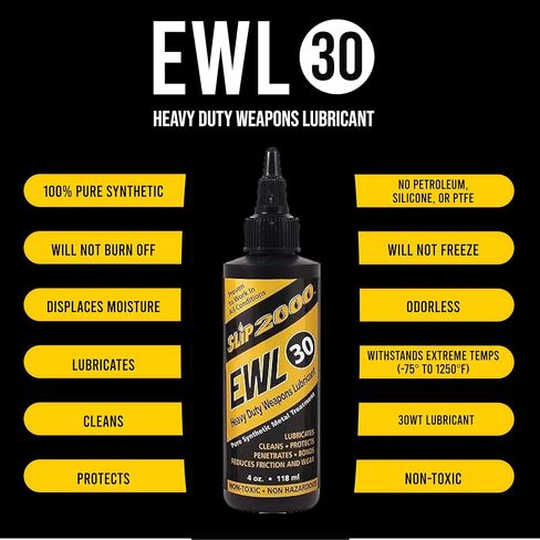Slip 2000 EWL30 Buddy Pack, Pure Synthetic CLP, Needle Tip, 1 oz & 4 oz | Thick, Heavy Weight (30) Gun Lubricant, Extreme Temperatures -75 to 1250 F in Saudi Arabia
