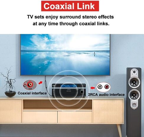 eppfun كابل صوت رقمي بصري إلى تناظري 3.5 مم AUX، محول بصري إلى 2 RCA، محول صوت D/A الكل في واحد، للتلفزيون/PS4/Xbox/DVD SPDIF/TOSLINK/منفذ بصري إلى سماعات مكبر الصوت in Kuwait