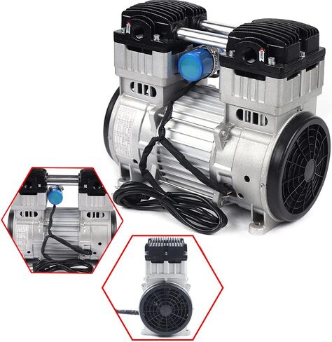 Oil-Free Silent Vacuum Piston High Flow Air Pump Small Diaphragm Mute Pump 5A 200L / Min- 2A100L/ Min 110V (110V 1100W) in Saudi Arabia