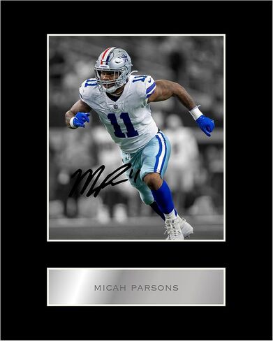 Micah Parsons Pre Printed Signature Signed Mounted Photo Display #11 Printed Autograph Picture in Saudi Arabia