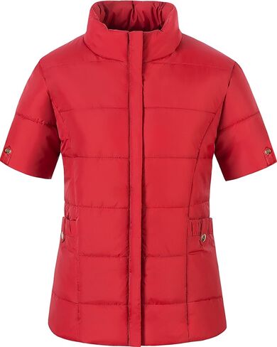 سترة كريسونو النسائية المنتفخة خفيفة الوزن بأكمام قصيرة وقابلة للتعبئة in Kuwait