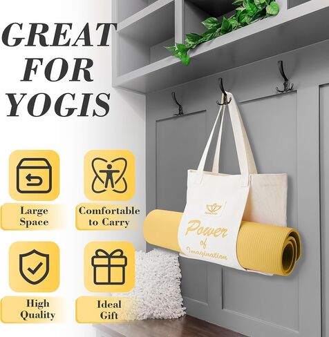 Yoga, Yoga Bag, Yoga Mat Bag, Yoga Mat Holder, Yoga Mat Bag Carrier, Yoga Accessories for Women,Tote Bag with Yoga Mat Carrier for Office, Workout, Pilates, Travel, Beach and Gym in Saudi Arabia
