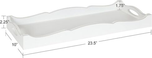 Kate and Laurel Astral Decorative Wood Tray, 10x24, Gray in Saudi Arabia