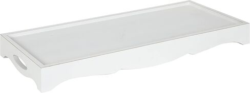 Kate and Laurel Astral Decorative Wood Tray, 10x24, Gray in Saudi Arabia