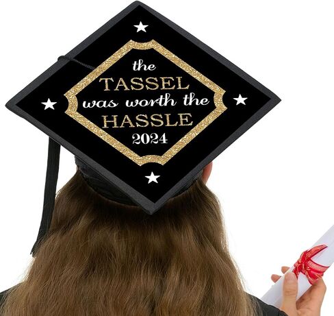 Big Dot of Happiness Grad Baseball - 2024 Graduation Cap Decorations Kit - Grad Cap Cover in Saudi Arabia