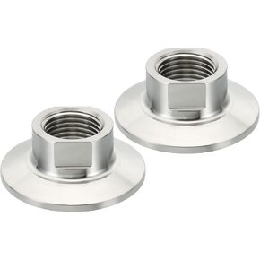 PATIKIL 2 Inch TC Tri Clamps Adaptor, 2PCS Tri-Clover Fittings to NPT 1/2" Female Thread Adaptor 304 Stainless Steel for Food Beverage Dairy, 50.5mm